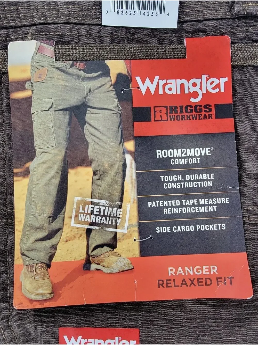 NEW Wrangler Riggs Pants 46x32 Brown Ripstop Ranger Relaxed Fit Workwear NWT